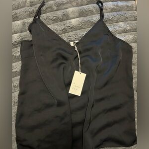 A New Day Black Satin Top
